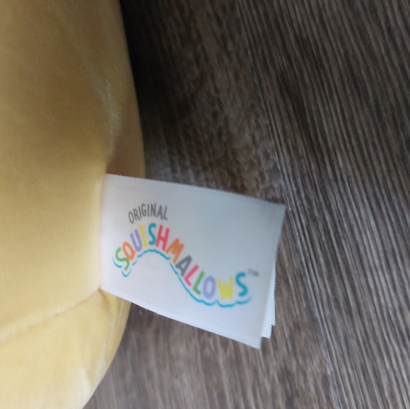 Squishmallows Leigh. Yellow with white belly + brown spots. 12 inches Toad - Picture 2 of 6